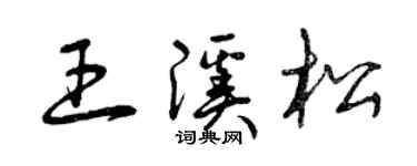 曾庆福王溪松草书个性签名怎么写