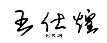 朱锡荣王仕煌草书个性签名怎么写