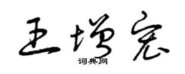 曾庆福王增宏草书个性签名怎么写