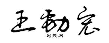 曾庆福王劲宏草书个性签名怎么写