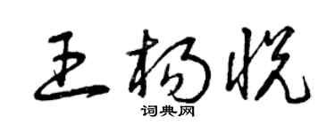 曾庆福王杨悦草书个性签名怎么写