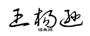 曾庆福王杨逊草书个性签名怎么写