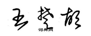 朱锡荣王楚胡草书个性签名怎么写