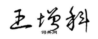 曾庆福王增科草书个性签名怎么写