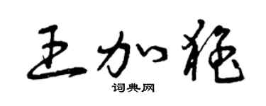 曾庆福王加猛草书个性签名怎么写