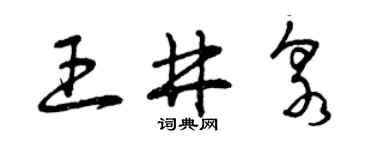 曾庆福王井泉草书个性签名怎么写