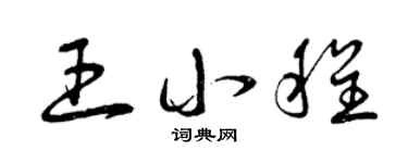 曾庆福王小程草书个性签名怎么写