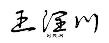 曾庆福王润川草书个性签名怎么写