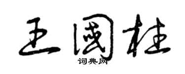 曾庆福王国柱草书个性签名怎么写