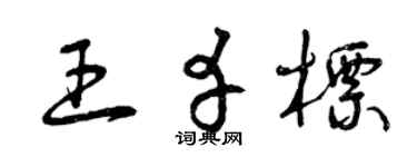 曾庆福王幸标草书个性签名怎么写