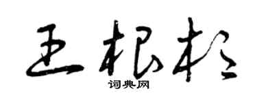 曾庆福王根杉草书个性签名怎么写