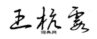 曾庆福王杭霞草书个性签名怎么写