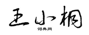 曾庆福王小桐草书个性签名怎么写