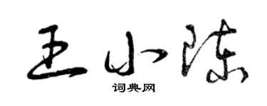 曾庆福王小陈草书个性签名怎么写