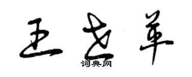 曾庆福王世革草书个性签名怎么写