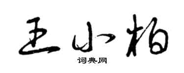 曾庆福王小柏草书个性签名怎么写