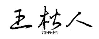 曾庆福王楷人草书个性签名怎么写