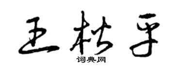 曾庆福王楷平草书个性签名怎么写