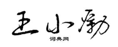 曾庆福王小励草书个性签名怎么写