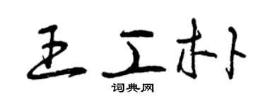 曾庆福王工朴草书个性签名怎么写