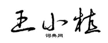 曾庆福王小植草书个性签名怎么写