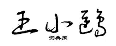 曾庆福王小鸥草书个性签名怎么写