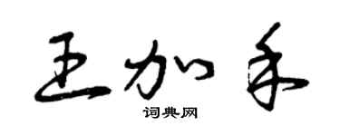 曾庆福王加禾草书个性签名怎么写