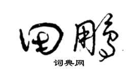 曾庆福田鹏草书个性签名怎么写