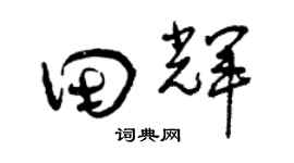 曾庆福田辉草书个性签名怎么写