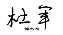 曾庆福杜军草书个性签名怎么写