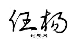 曾庆福任杨草书个性签名怎么写