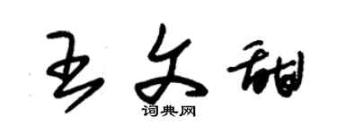 朱锡荣王文甜草书个性签名怎么写