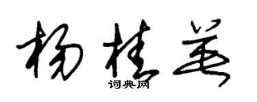 朱锡荣杨桂英草书个性签名怎么写