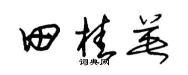 朱锡荣田桂英草书个性签名怎么写