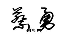 朱锡荣蔡勇草书个性签名怎么写