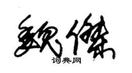 朱锡荣魏杰草书个性签名怎么写