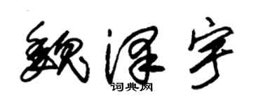 朱锡荣魏泽宇草书个性签名怎么写