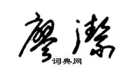 朱锡荣廖洁草书个性签名怎么写