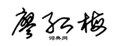 朱锡荣廖红梅草书个性签名怎么写