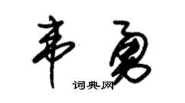 朱锡荣韦勇草书个性签名怎么写