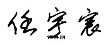 朱锡荣任宇宸草书个性签名怎么写