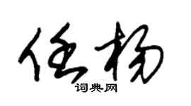 朱锡荣任杨草书个性签名怎么写