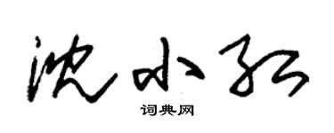 朱锡荣沈小红草书个性签名怎么写