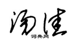 朱锡荣汤佳草书个性签名怎么写