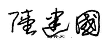 朱锡荣陆建国草书个性签名怎么写