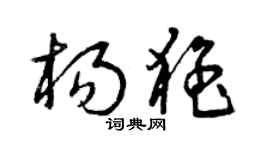 曾庆福杨猛草书个性签名怎么写