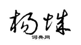 曾庆福杨城草书个性签名怎么写