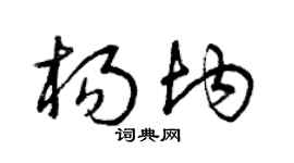 曾庆福杨均草书个性签名怎么写