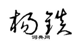 曾庆福杨镇草书个性签名怎么写