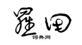 曾庆福罗田草书个性签名怎么写